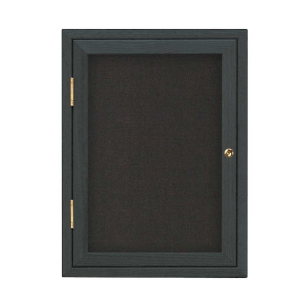 Sliding Glass Door Radius Letterboard, 72"x48", Bronze/Black
